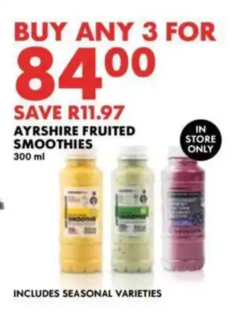 AYRSHIRE FRUITED SMOOTHIES 300 ml