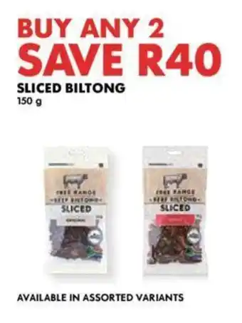 Woolworths SLICED BILTONG 150g offer