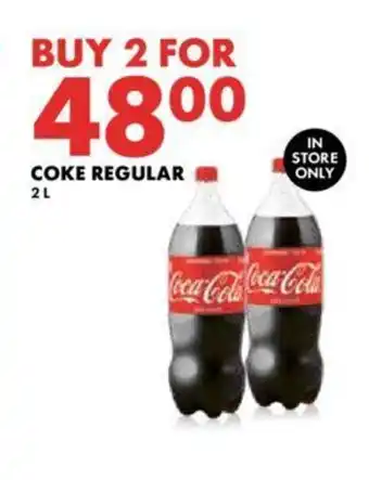 Woolworths COKE REGULAR 2L offer