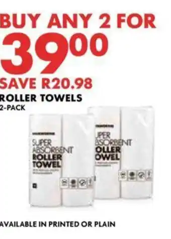 Woolworths ROLLER TOWELS 2-PACK offer