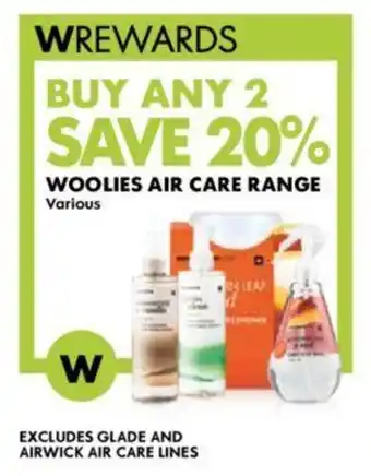Woolworths WOOLIES AIR CARE RANGE Various offer