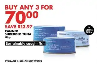 Woolworths CANNED SHREDDED TUNA 170g offer