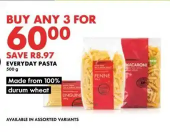 Woolworths EVERYDAY PASTA 500g offer