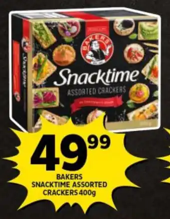 Shoprite BAKERS SNACKTIME ASSORTED CRACKERS 400g offer