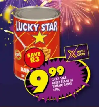 Shoprite LUCKY STAR BAKED BEANS IN TOMATO SAUCE 410g offer