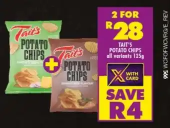 Shoprite TAIT'S POTATO CHIPS all variants 125g offer