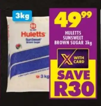 Shoprite HULETTS SUNSWEET BROWN SUGAR 3kg offer