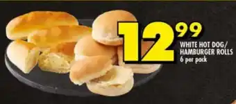 Shoprite WHITE HOT DOG/ HAMBURGER ROLLS 6 per pack offer