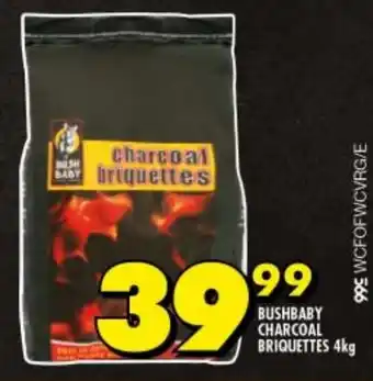 Shoprite BUSHBABY CHARCOAL BRIQUETTES 4kg offer