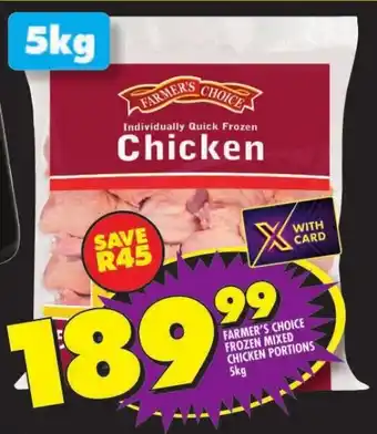 Shoprite FARMER'S CHOICE FROZEN MIXED CHICKEN PORTIONS 5kg offer