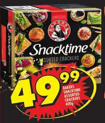 Shoprite BAKERS SNACKTIME ASSORTED CRACKERS 400g offer