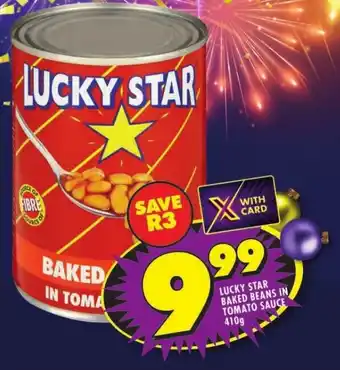 Shoprite LUCKY STAR BAKED BEANS IN TOMATO SAUCE 410g offer