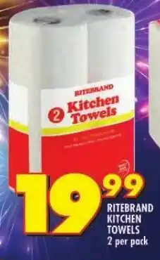 Shoprite RITEBRAND KITCHEN TOWELS 2 per pack offer