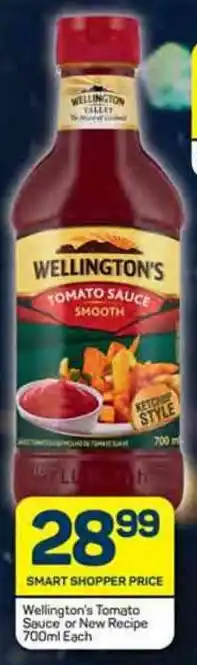 Pick n Pay Wellington's Tomato Sauce or New Recipe 700ml Each offer