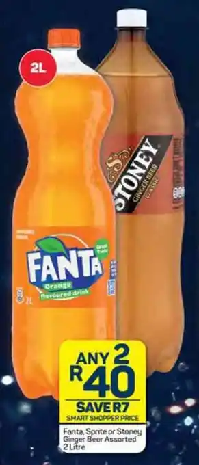 Pick n Pay Fanta, Sprite or Stoney Ginger Beer Assorted 2 Litre offer