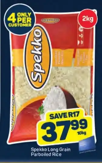 Pick n Pay Spekko Long Grain Parboiled Rice 10kg offer