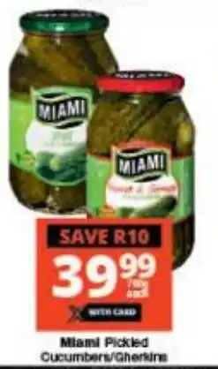 Checkers Miami Pickled Cucumbers/Gherkins offer