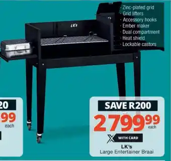 Checkers LK's Large Entertainer Braai offer