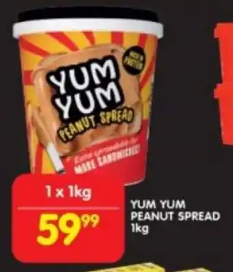Shoprite YUM YUM PEANUT SPREAD 1kg offer