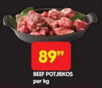 Shoprite BEEF POTJIEKOS per kg offer