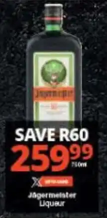 Checkers Jägermeister Liqueur offer