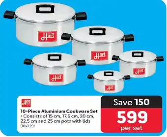 Makro Hart 10-Piece Aluminium Cookware Set offer
