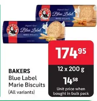 Makro BAKERS Blue Label Marie Biscuits (All variants) offer