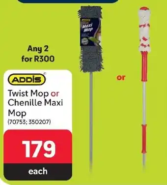 Makro ADDIS Twist Mop or Chenille Maxi Mop offer