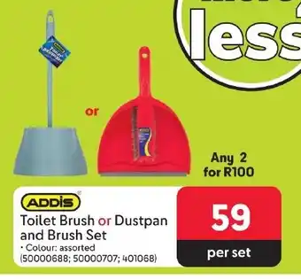 Makro ADDIS Toilet Brush or Dustpan and Brush Set offer