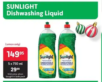 Makro SUNLIGHT Dishwashing Liquid offer