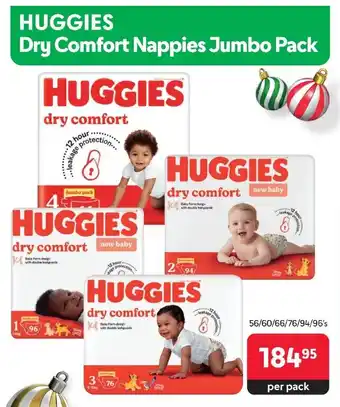 Makro HUGGIES Dry Comfort Nappies Jumbo Pack offer