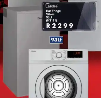 President Hyper Midea Bar Fridge Silver 93Lt offer