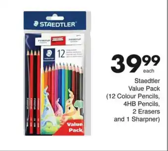 Save Staedtler Value Pack (12 Colour Pencils, 4HB Pencils, and 1 Sharpner) offer