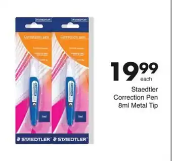 Save Staedtler Correction Pen 8ml Metal Tip offer