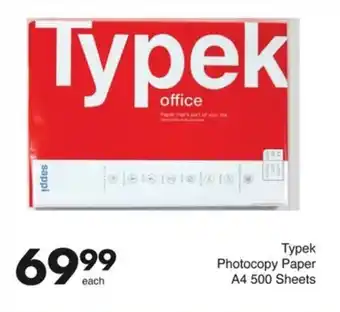 Save Typek Photocopy Paper A4 500 Sheets offer