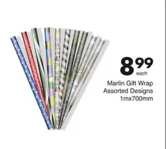 Save Marlin Gift Wrap Assorted Designs 1mx700mm offer