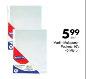 Save Marlin Multipunch Pockets 10's 40 Micron offer