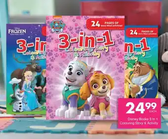 Save Disney Books 3 In 1 Colouring Story & Activity offer