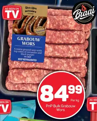 Pick n Pay Hypermarket PnP Bulk Grabouw Wors offer