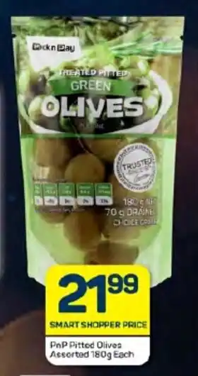 Pick n Pay Hypermarket PnP Pitted Olives Assorted 180g Each offer