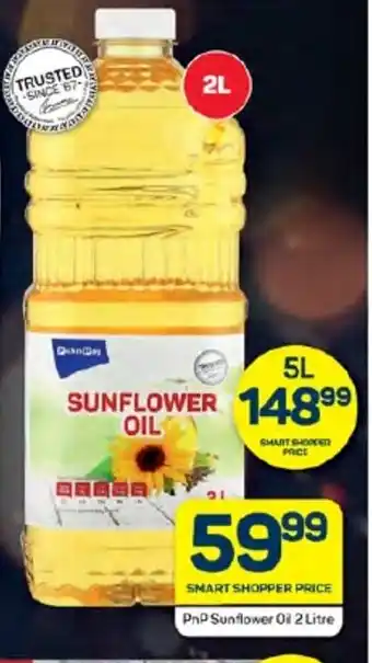 Pick n Pay Hypermarket PnP Sunflower Oil 2 Litre offer