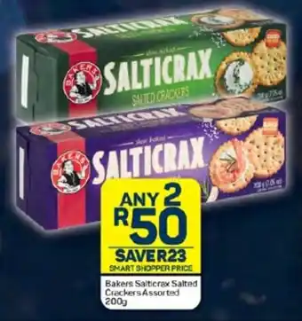 Pick n Pay Hypermarket Bakers Salticrax Salted Crackers Assorted 200g offer