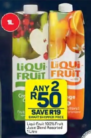 Pick n Pay Hypermarket Liqui-Fruit 100% Fruit Juice Blend Assorted 1 Litre offer