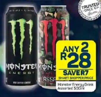 Pick n Pay Hypermarket Monster Energy Drink Assorted 500ml offer