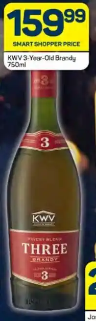 Pick n Pay Hypermarket KWV 3-Year-Old Brandy 750ml offer