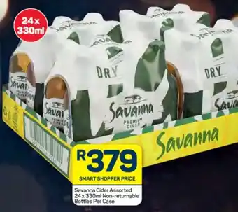 Pick n Pay Hypermarket Savanna Cider Assorted 24 x 330ml Non-returnable Bottles Per Case offer