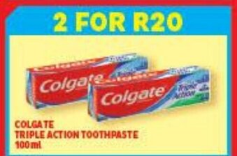 Usave Colgate Triple Action Toothpaste 100ml offer