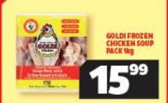 Usave Goldi Frozen Chicken Soup Pack 1kg offer