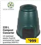 Builders Warehouse Decor outdoor 220l compost converter offer
