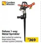 Garden master deluxe 1 way metal sprinkler